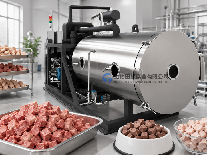宠物冻干肉粒加工中的冻干机设备应用